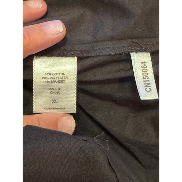 New York & Company Black Long Sleeve Button Down Long Sleeve Shirt Blouse Sz XL - Picture 9 of 10